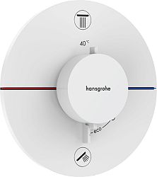 Vaňová batéria Hansgrohe ShowerSelect Comfort S bez podomietkového telesa matná biela 15554700