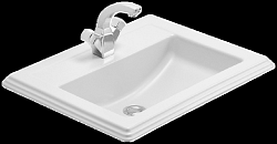 Zápustné umývadlo Villeroy & Boch Hommage 63x52,5 cm otvor pre batériu uprostred 710263R1