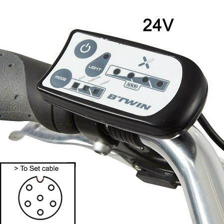 BTWIN Displej 24 V B'EBIKE TILT 500 E čierna