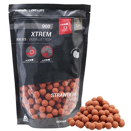 CAPERLAN Boilies na lov kapra Xtrem 900 14 mm 1 kg Jahoda