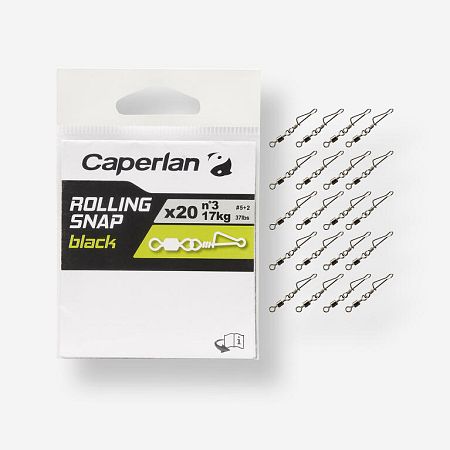 CAPERLAN Obrtlík s karabínkou Rolling Snap Black 1