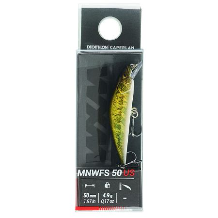 CAPERLAN Wobler Pstruh Minnow WXM  MNWFS 50 US Black Bass žltá