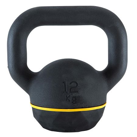 CORENGTH Kettlebell 12 kg liatinový s gumenou základňou čierna 12 kg