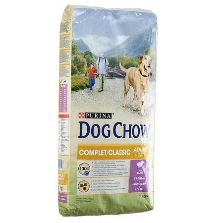 DOG CHOW Granuly – kompletné suché krmivo pre psy s jahňacinou 14 kg 14 kg