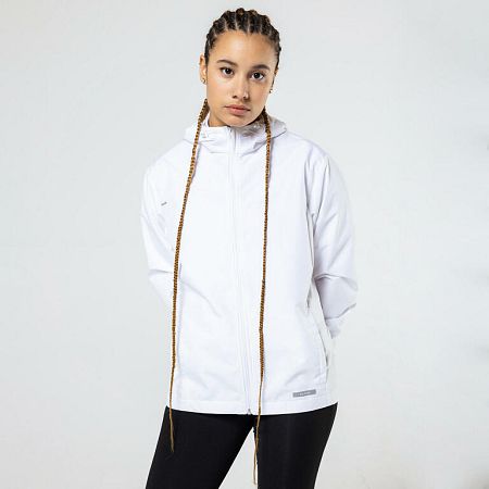 KALENJI Dámska bunda Rain Run 100 biela 2XL