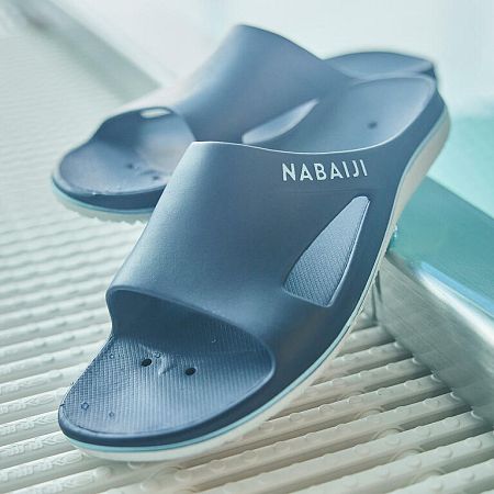 NABAIJI Pánske šľapky 500 New modro-biele modrá 37-38