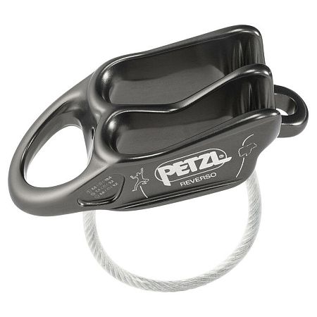 PETZL Istiaci a zlaňovací systém Reverso sivý .