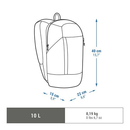 QUECHUA Turistický batoh NH Arpenaz 100 - 10 l zelená