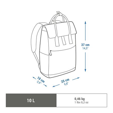 QUECHUA Turistický batoh NH Escape 150 Square - 10 l fialová 10 l