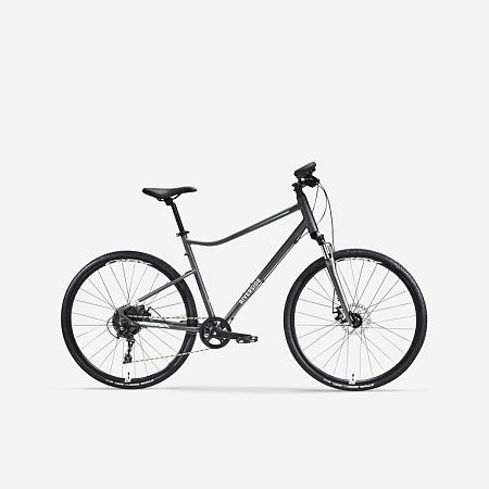 Trekingový bicykel RIVERSIDE 700 sivo-zelený khaki L