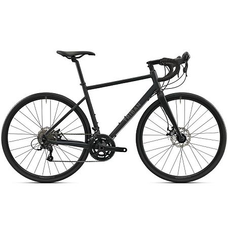 TRIBAN Pánsky cestný bicykel RC500 Microshift 9 rýchlostí sivý šedá XS