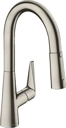 Drezová batéria Hansgrohe Talis M51 s vyťahovacou spŕškou, 2 prúdy vzhľad nerezu 72815800