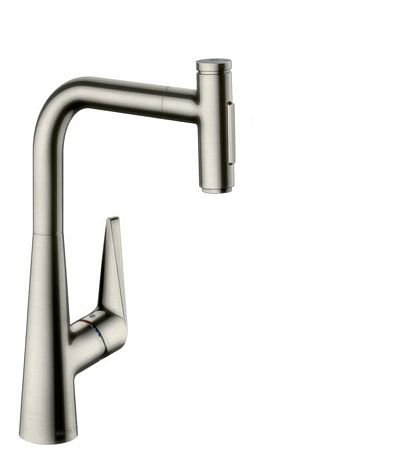 Drezová batéria Hansgrohe Talis s vyťahovacou spŕškou, 2 prúdy vzhled nerezu 72823800