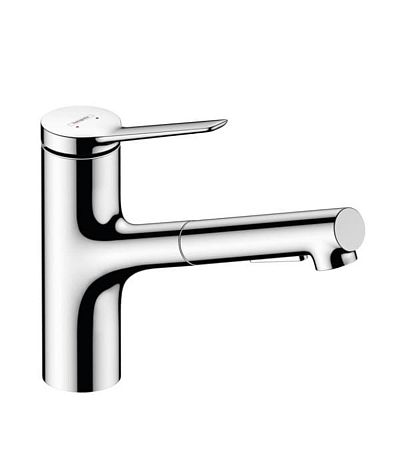 Drezová batéria Hansgrohe Zesis s vyťahovacou spŕškou, 2 prúdy chróm 74800000