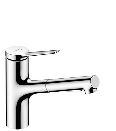 Drezová batéria Hansgrohe Zesis s vyťahovacou spŕškou, 2 prúdy chróm 74803000