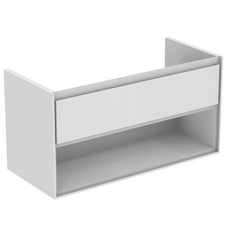 Kúpeľňová skrinka pod umývadlo Ideal Standard Connect Air 100x44x51,7 cm v kombinácii svetlé drevo / svetlá hnedá mat E0828UK