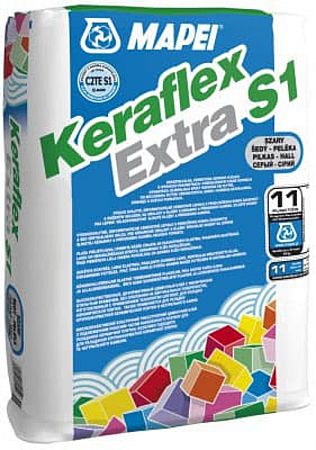 Lepidlo Mapei Keraflex Extra S1 sivá 25 kg C2TE S1 KERAFLEXEXTRA