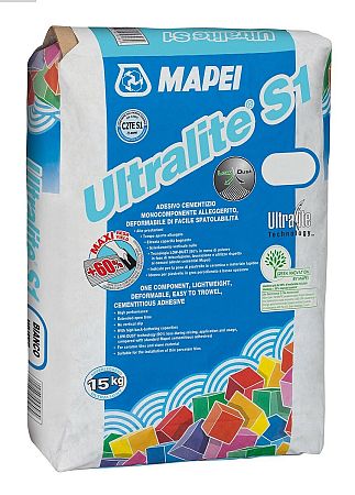 Lepidlo Mapei Ultralite S1 sivá 15 kg C2TE S1 ULTRALITES1