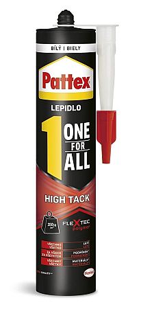 Lepidlo Pattex ONE FOR ALL HIGH TACK biela 440 g PATTEXOFA