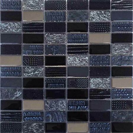 Mozaika Mosavit City negro 30x30 cm mat / lesk MOSCITYNE