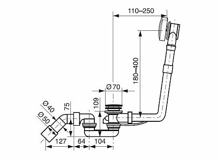 Odtoková a prepadová sada Ideal Standard VV3504200S000