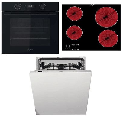 Rúra Whirlpool OMK58CU1SB + umývačka riadu WIC3C26F + varná doska AKT8090NE