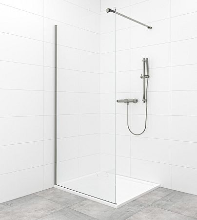 Sprchová zástena Walk-in 100 cm SAT vo farbe profilu PVD Gun metal SATBWI100PRGM