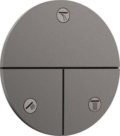 Ventil Hansgrohe ShowerSelect Comfort S bez podomietkového telesa kartáčovaný čierny chróm 15558340