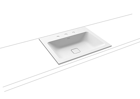 Zápustné umývadlo Kaldewei Cono 3080 60x50 cm alpská biela bez prepadu 901606033001